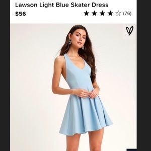 Lulu’s Lawson Light Blue Skater Dress